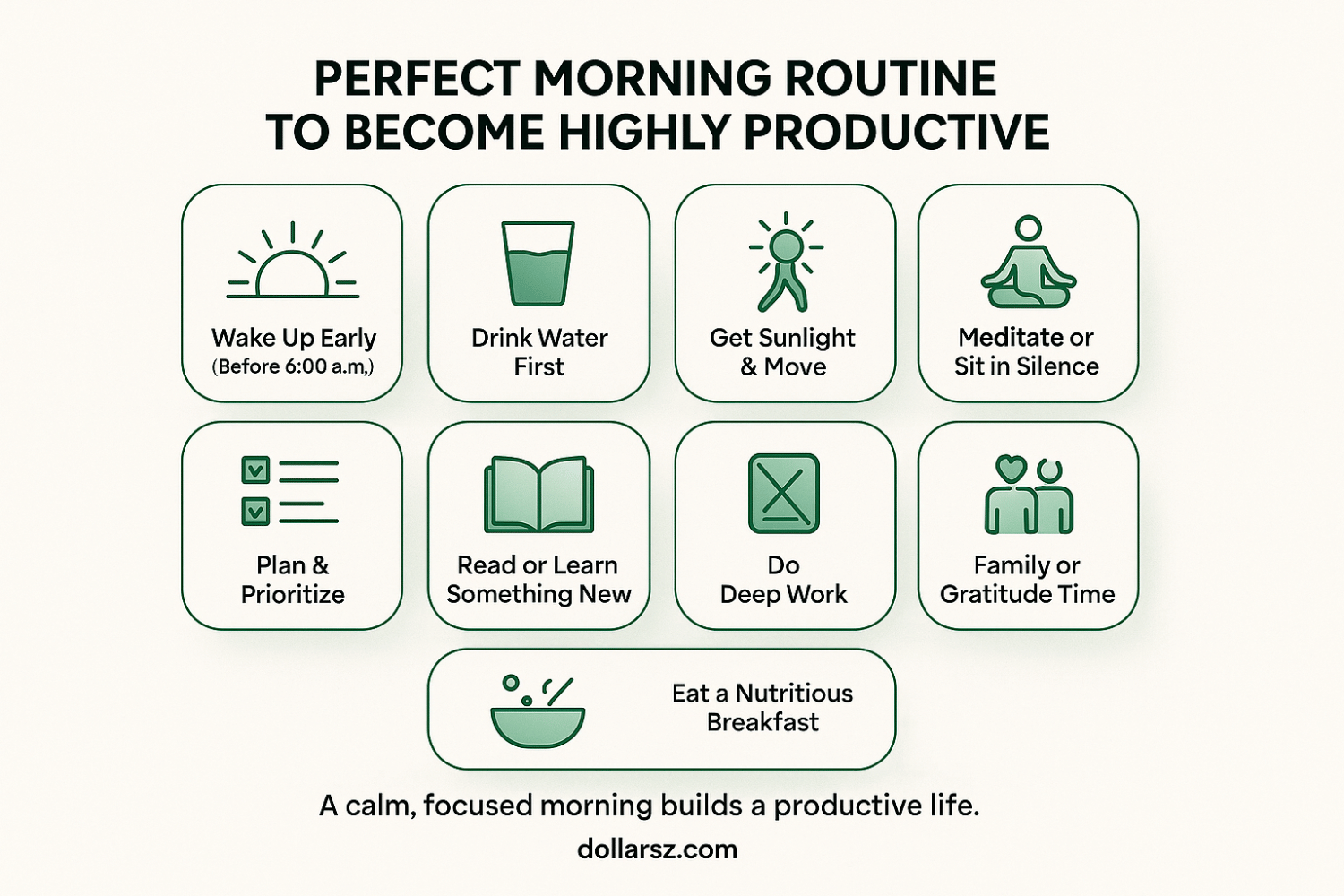 morning routine for individuals 